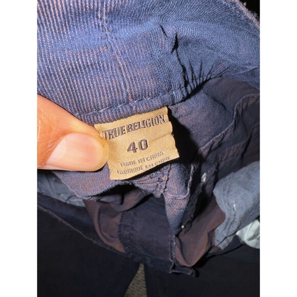 True Religon Ricky Flap Big T Relaxed Straight Leg Corduroy Pants Red 40x29 - Picture 5 of 9